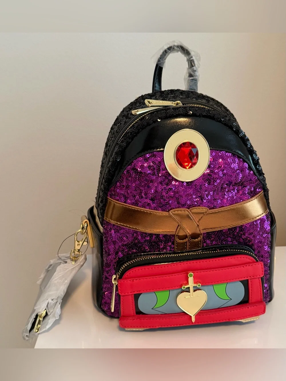 Loungefly x Disney Evil Queen Sequined Figural Mini Backpack